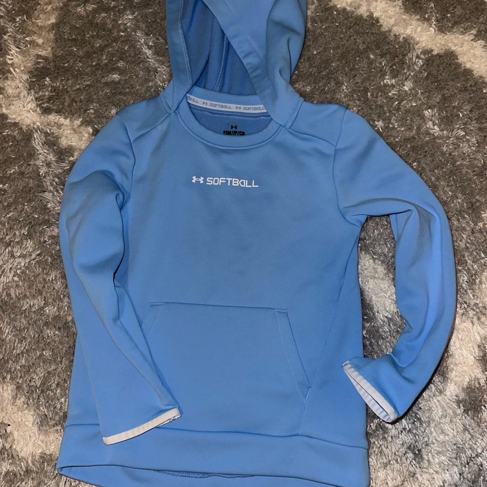 Under Armour Kids Blue Softball Hoodie